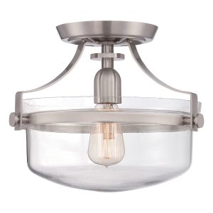 Lampa sufitowa szczotkowany nikiel Penn Station 1xE27x60W Quoizel 821570