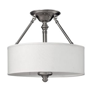 Lampa sufitowa szczotkowany nikiel Sussex 3xE27x60W Hinkley 859355