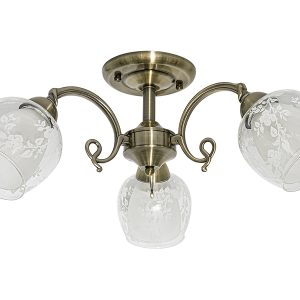 Lampa sufitowa Tamiza 3-punktowa metalowa złota 55366