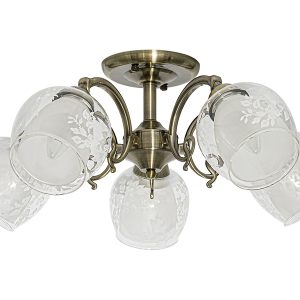 Lampa sufitowa Tamiza 5-punktowa metalowa złota 55367