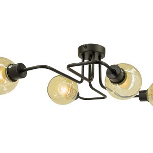 Lampa sufitowa Tango 4-punktowa metalowa czarna 1077820