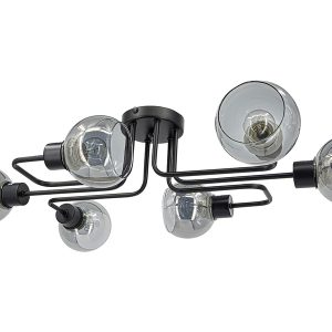 Lampa sufitowa Tango 6-punktowa metalowa czarna 1077821