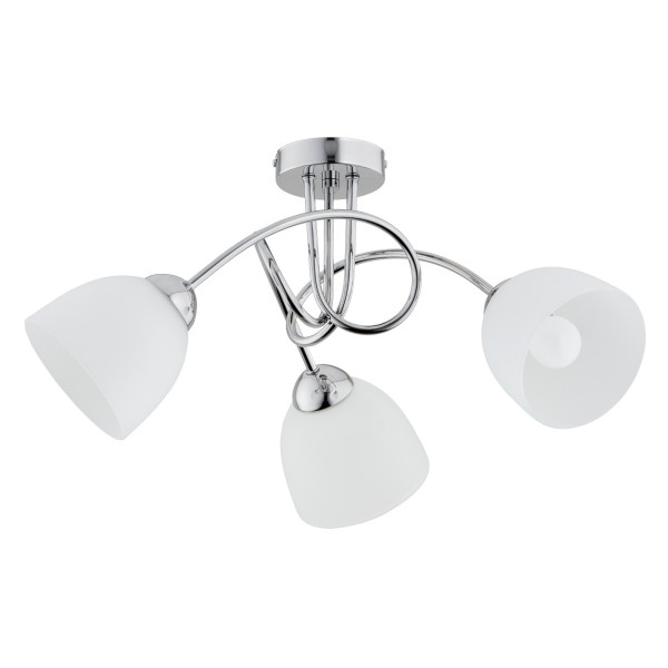 Lampa sufitowa TECTUS chromowana biała 3xE27x15W IP20 Alfa 942391