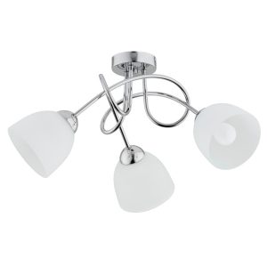 Lampa sufitowa TECTUS szklane klosze chromowana biała 3xE27x15W IP20 Alfa 942395 Lampa sufitowa TECTUS szklane klosze chromowana biała 3xE27x15W IP20 Alfa 942395