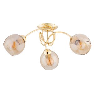 Lampa sufitowa TEVI złota 3xE27x15W wym:24x56x56cm IP20 Alfa 1020362 Lampa sufitowa TEVI złota 3xE27x15W wym:24x56x56cm IP20 Alfa 1020362