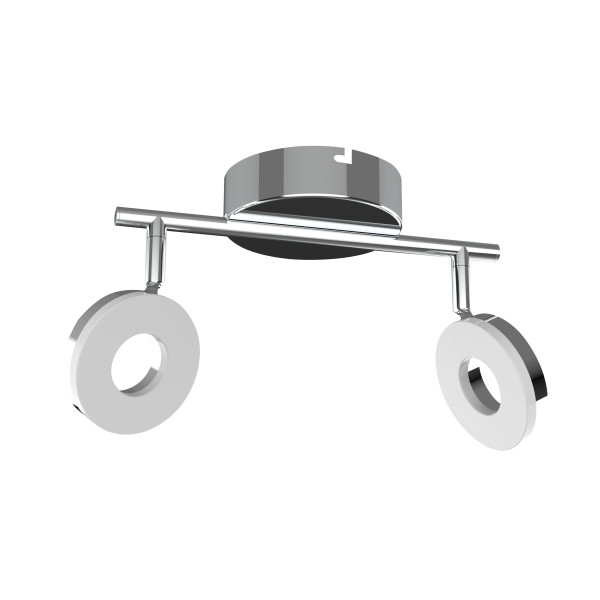 Lampa sufitowa THEMA biała chromowana LED 2x10W 3000K 650lm Candellux 924279