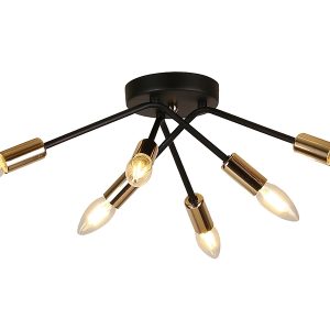 Lampa sufitowa Tiara 6-punktowa metalowa czarna 210707 Lampa sufitowa Tiara 6-punktowa metalowa czarna 210707