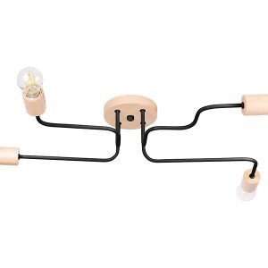 Lampa sufitowa Timbo 4-punktowa stalowa czarna 439305 Lampa sufitowa Timbo 4-punktowa stalowa czarna 439305