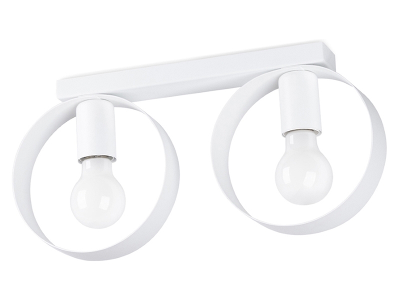 Lampa sufitowa Titran 2-punktowa stalowa biała 72939