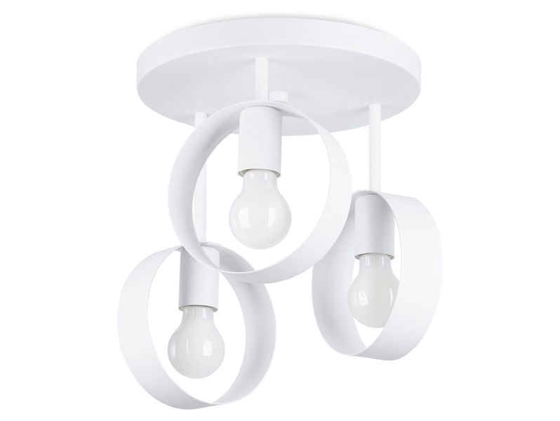 Lampa sufitowa Titran 3-punktowa stalowa biała 72957