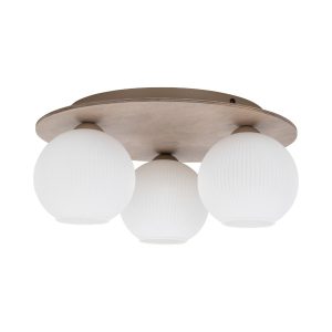 Lampa Sufitowa Tk Lighting Virlo Ryflowane Białe Klosze Na Drewnie 994253 Lampa Sufitowa Tk Lighting Virlo Ryflowane Białe Klosze Na Drewnie 994253