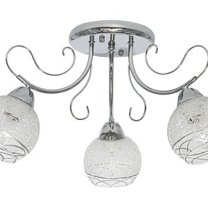 Lampa sufitowa Togo 3-punktowa metalowa srebrna 55356 Lampa sufitowa Togo 3-punktowa metalowa srebrna 55356