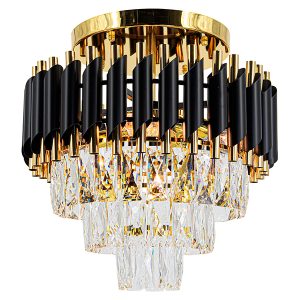 Lampa sufitowa Toledo 4-punktowa metalowa czarno-złota 266291 Lampa sufitowa Toledo 4-punktowa metalowa czarno-złota 266291