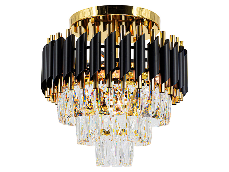 Lampa sufitowa Toledo 4-punktowa metalowa czarno-złota 266291