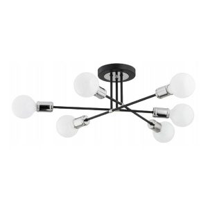 Lampa sufitowa TOLEDO czarna-chromowana 6xE27x15W wym:22x57x57cm IP20 Alfa 1020236 Lampa sufitowa TOLEDO czarna-chromowana 6xE27x15W wym:22x57x57cm IP20 Alfa 1020236