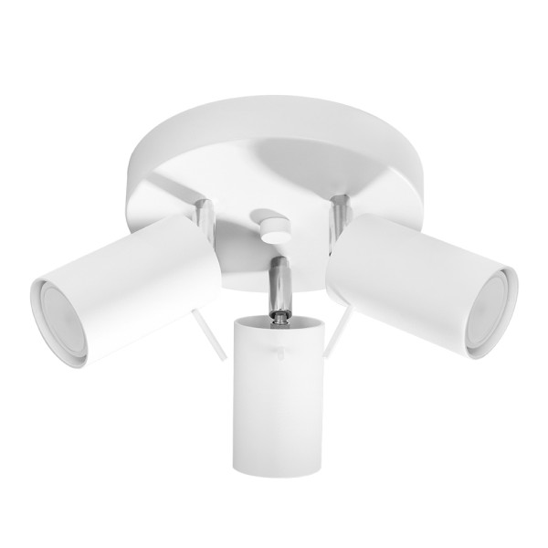 Lampa sufitowa TORQUE biała chromowana 3xGU10x40W IP20 Pure Lume 1019622