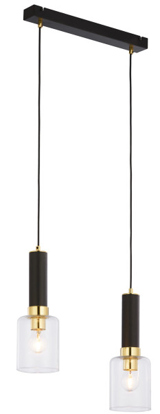 Lampa sufitowa TULUZA czarno-złota 2xE27x15W IP20 Jupiter 1004408