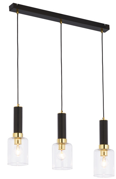 Lampa sufitowa TULUZA czarno-złota 3xE27x15W IP20 Jupiter 1004382