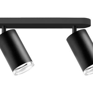 Lampa sufitowa Turyn 2-punktowy spot aluminiowy czarny 205177