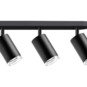 Lampa sufitowa Turyn 3-punktowy spot aluminiowy czarny 205176