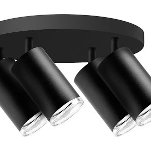 Lampa sufitowa Turyn 4-punktowy spot aluminiowy czarny 205178