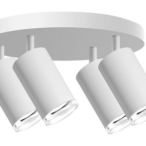 Lampa sufitowa Turyn spot 4-punktowy aluminiowy biały 205170
