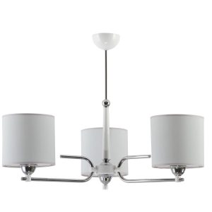 Lampa sufitowa TWINGO biała chromowana 3xE27x15W IP20 Jupiter 1004085 Lampa sufitowa TWINGO biała chromowana 3xE27x15W IP20 Jupiter 1004085