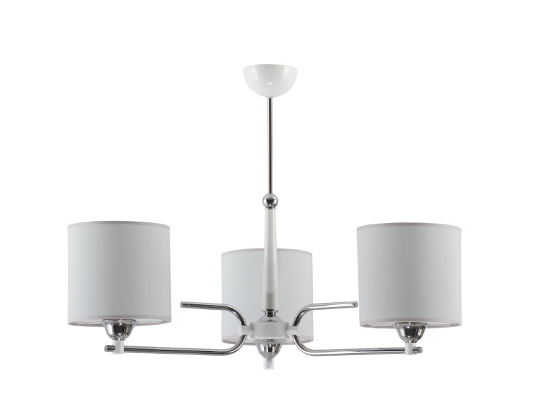 Lampa sufitowa TWINGO biała chromowana 3xE27x15W IP20 Jupiter 1004085