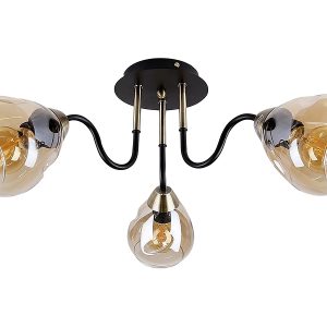 Lampa sufitowa Unica 3-punktowa metalowa czarna 199691