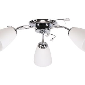 Lampa sufitowa Ursella 3-punktowa metalowa srebrna 199703