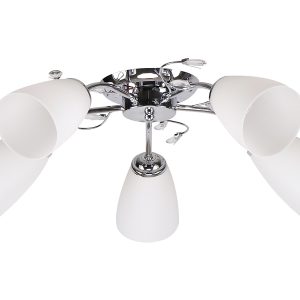 Lampa sufitowa Ursella 5-punktowa metalowa srebrna 199702