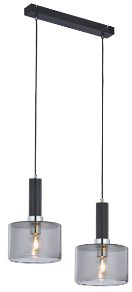 Lampa sufitowa VANES czarna dymiona 2xE27x15W IP20 Jupiter 1004384