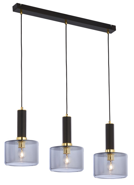 Lampa sufitowa VANES czarna dymiona 3xE27x15W IP20 Jupiter 1004539