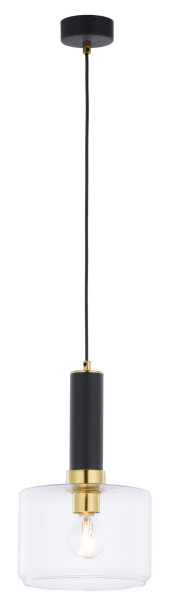 Lampa sufitowa VANES czarno-przezroczysta-złota 1xE27x15W IP20 Jupiter 1004513