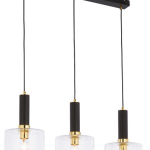 Lampa sufitowa VANES czarno-przezroczysta-złota 3xE27x15W IP20 Jupiter 1004377 Lampa sufitowa VANES czarno-przezroczysta-złota 3xE27x15W IP20 Jupiter 1004377