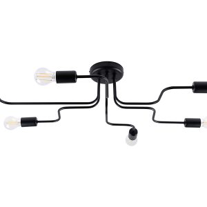 Lampa sufitowa Vector 6-punktowa stalowa czarna 328734 Lampa sufitowa Vector 6-punktowa stalowa czarna 328734