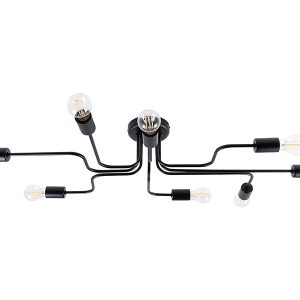 Lampa sufitowa Vector 8-punktowa stalowa czarna 328744 Lampa sufitowa Vector 8-punktowa stalowa czarna 328744