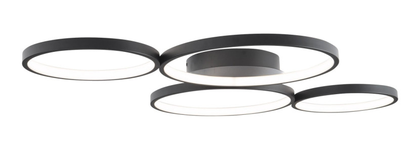 Lampa sufitowa VELVET czarna LED 4x67W Ciepła biel 4020lm Maxlight 860238