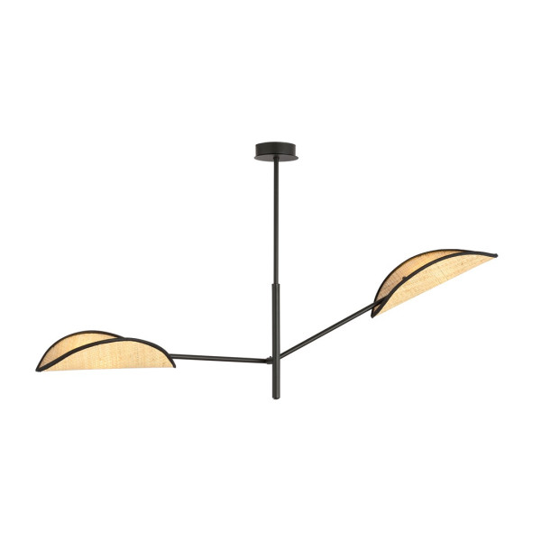 Lampa Sufitowa Vene 2 Black/Rattan 766656