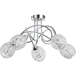 Lampa sufitowa VERA chromowana 5xE14x10W wym:31x54x54cm IP20 Alfa 1020281