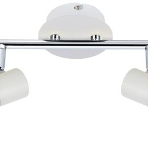 Lampa sufitowa VERVE listwa 2x40w e14 biały abażur chrom 800709