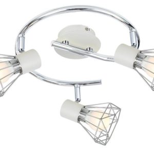 Lampa sufitowa VERVE spirala 3x40w e14 biały abażur chrom 800705