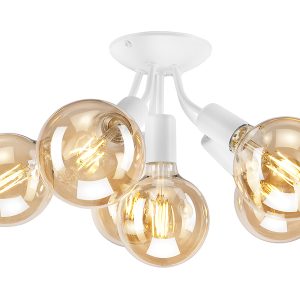 Lampa sufitowa Viggo 6-punktowa stalowa biała 54661