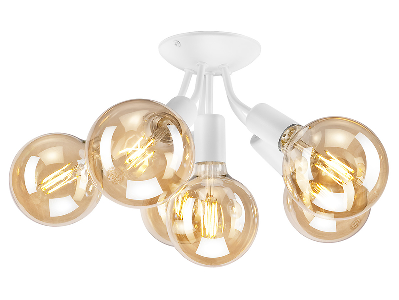 Lampa sufitowa Viggo 6-punktowa stalowa biała 54661