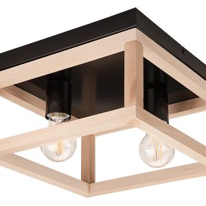 Lampa sufitowa Villy 2-punktowa czarno-beżowa 121367