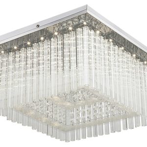 Lampa sufitowa Vince LED metalowa srebrna 38435
