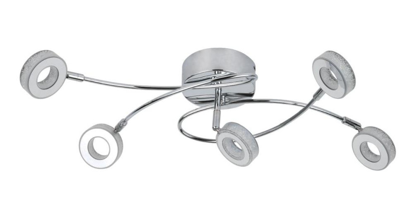 Lampa sufitowa VINOLA chromowana biała LED 5x5W 3000K 1750lm Candellux 924282