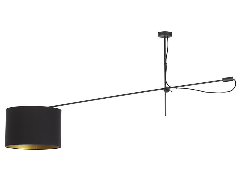 Lampa sufitowa Viper Black z tkaniny czarna 13996