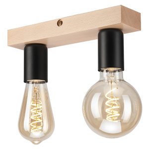 Lampa sufitowa Vito 2-punktowa drewniana beżowa 54666