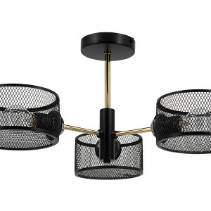 Lampa sufitowa Vito 3-punktowa metalowa czarna 55334